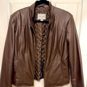 Cole Haan Signature Faux Leather Blazer
